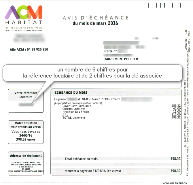Avis d'échéance